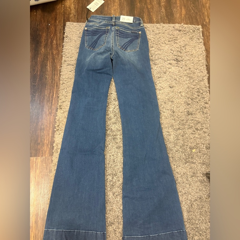 7 For All Mankind Dark Blue Flare Jeans